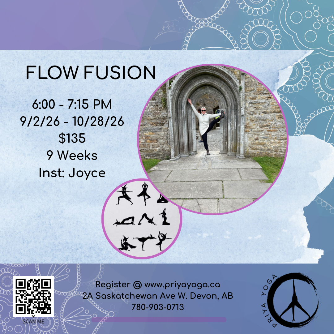 Wednesday Flow Fusion 6:00 - 7:15 pm Sep/Oct 2026