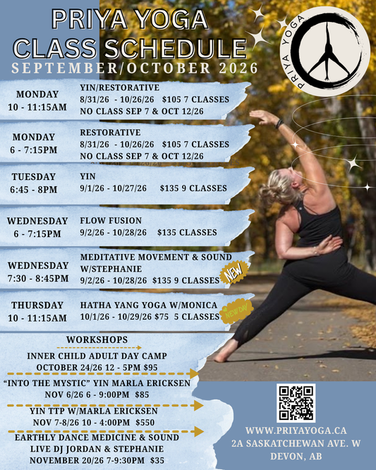2026 Sep/Oct Schedule