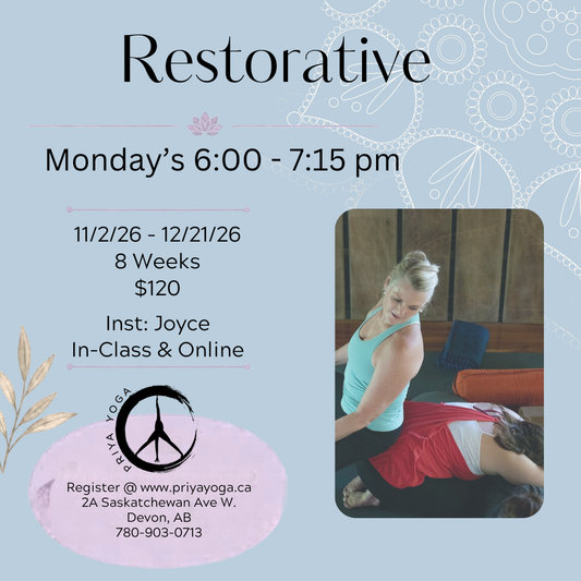 Monday Restorative 6:00-7:15 pm Nov/Dec 2026