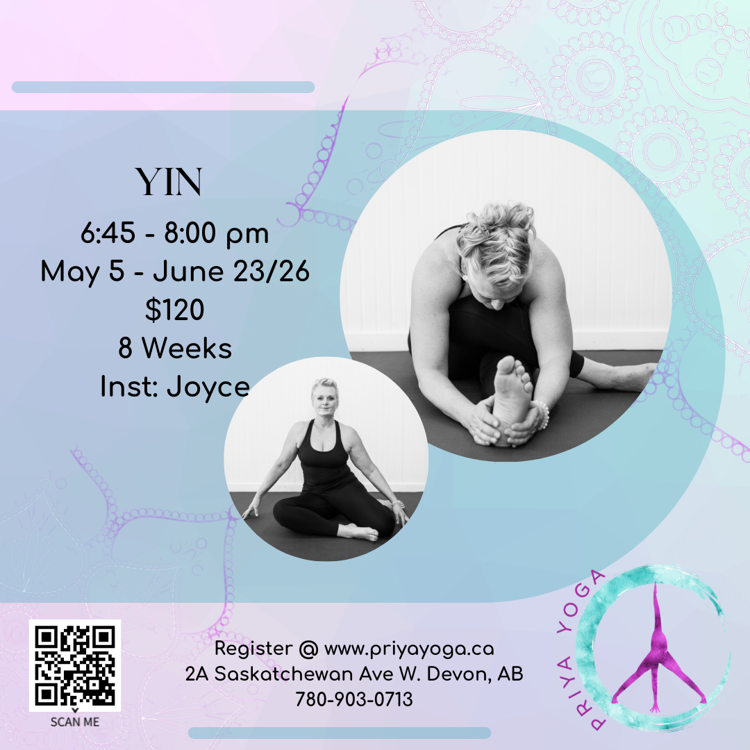 Tuesday Yin 6:45-8:00 pm May/June 2026