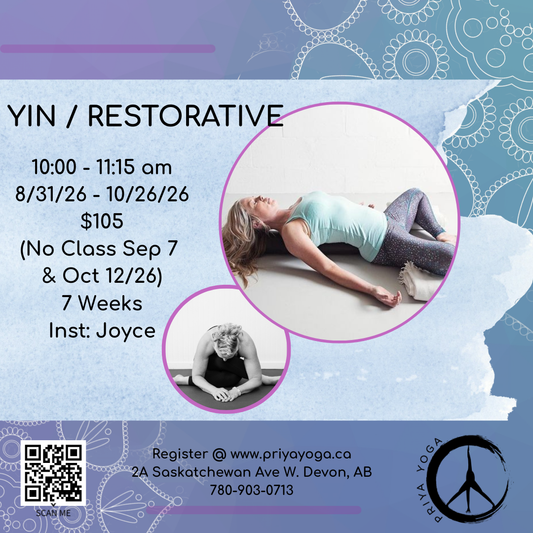 Monday Yin/Restorative 10:00-11:15 am Sep/Oct 2026