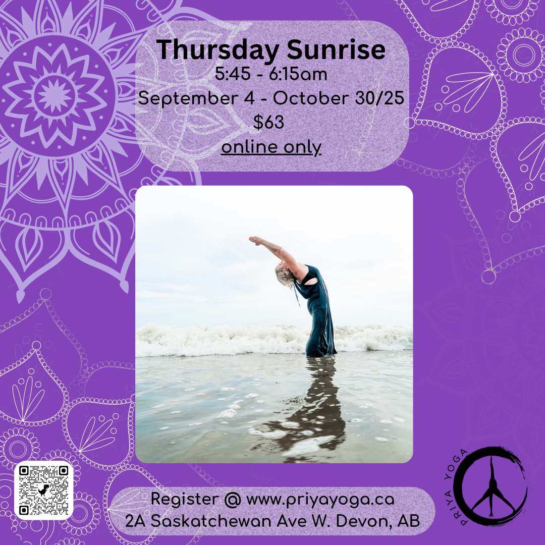 2025 Sunrise Thursday 5:45-6:15am Sep/Oct Online Only