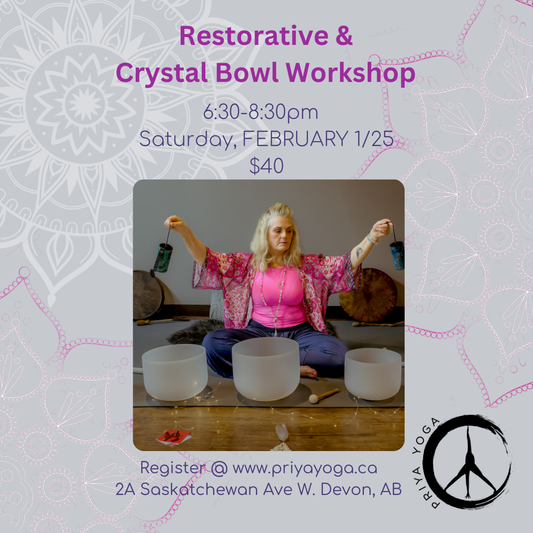 Restorative/Crystal Bowl Workshop Feb 1/25 6:30-8:30pm