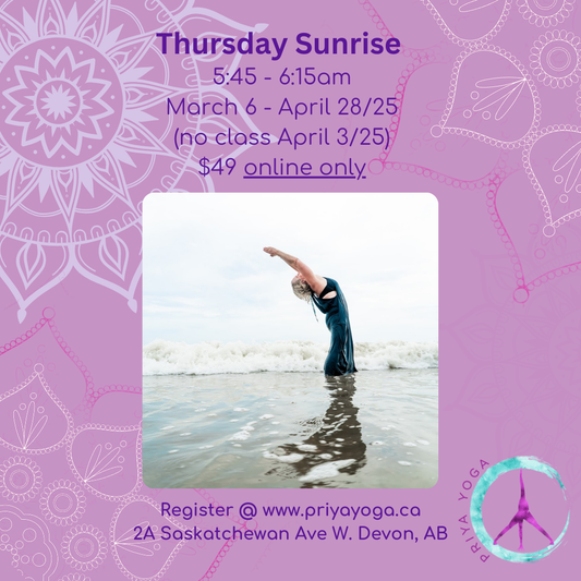 2025 Thursday Sunrise 5:45-6:15am Mar/Apr Online Only