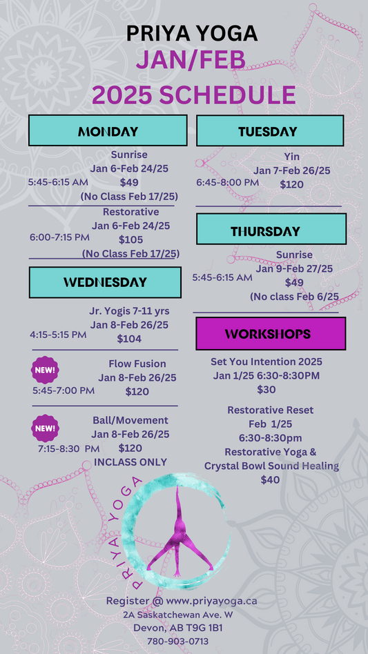 2025 Jan/Feb Schedule